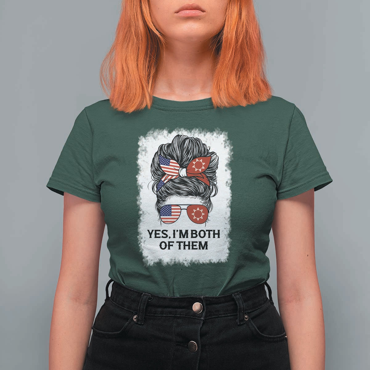 Lakota And American Pride T Shirt For Women Im Both Of Them Oglala Native Heritage