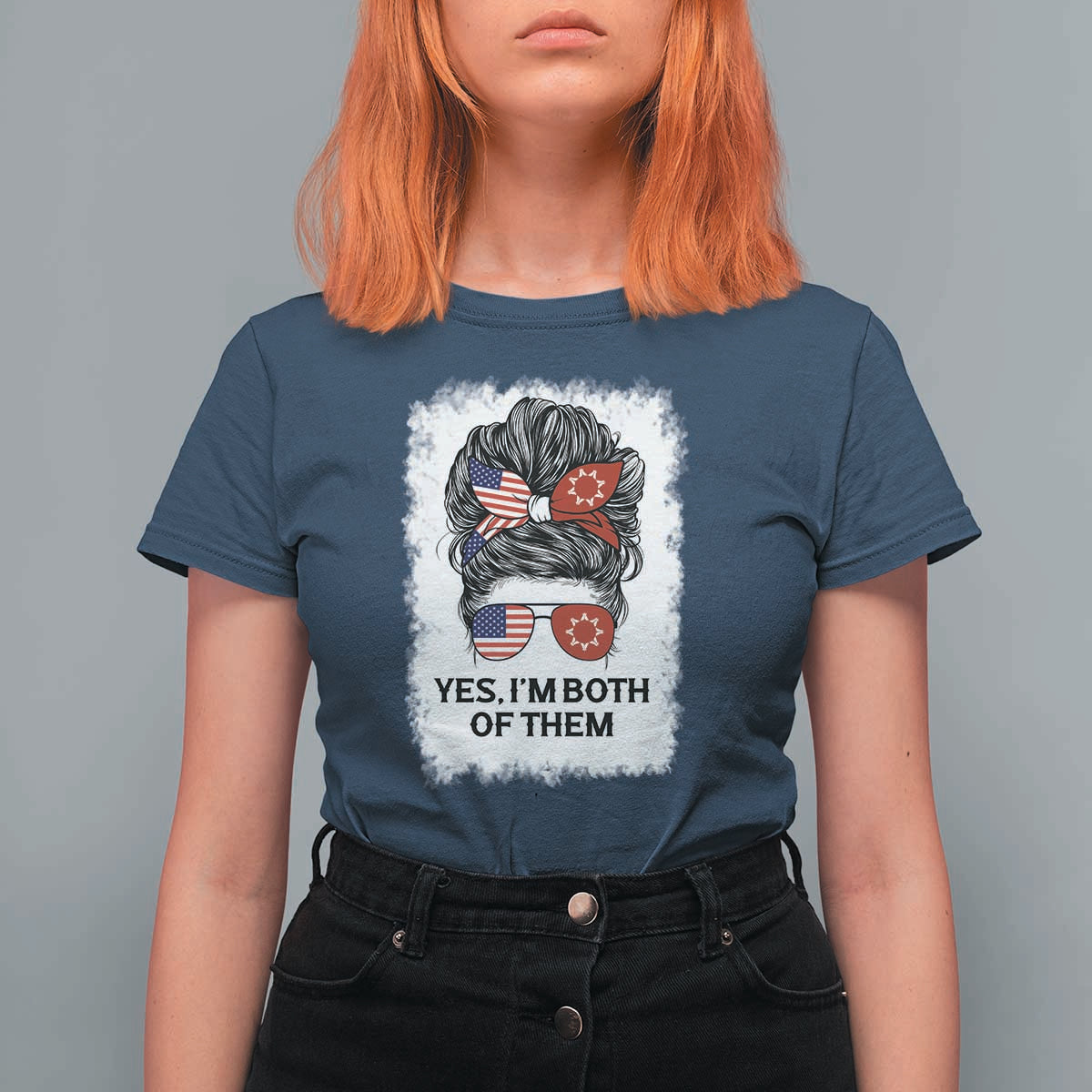 Lakota And American Pride T Shirt For Women Im Both Of Them Oglala Native Heritage