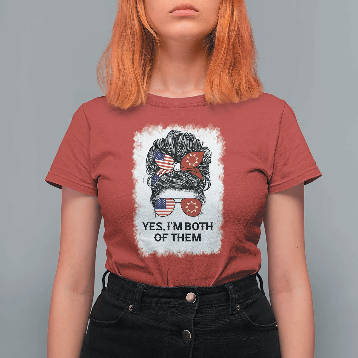 Lakota And American Pride T Shirt For Women Im Both Of Them Oglala Native Heritage