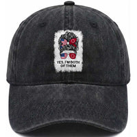 Lakota And American Pride Washed Cotton Baseball Cap Im Both Of Them Oglala Native Heritage