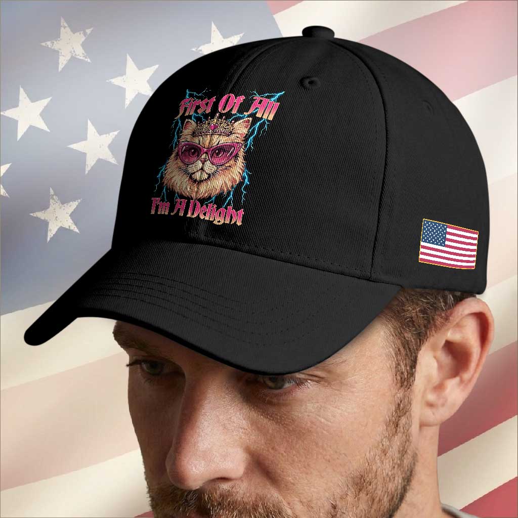First Of All Im A Delight Baseball Cap Geek Princess Cat Gift