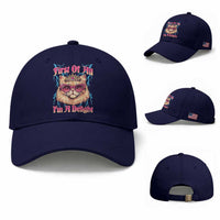 First Of All Im A Delight Baseball Cap Geek Princess Cat Gift