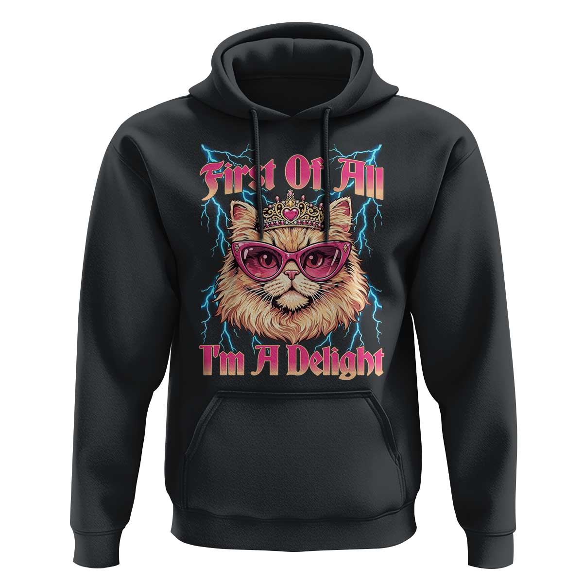 First Of All Im A Delight Hoodie Geek Princess Cat Gift