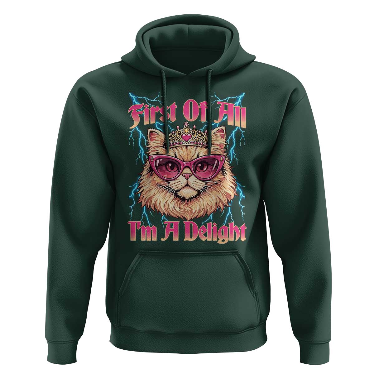First Of All Im A Delight Hoodie Geek Princess Cat Gift
