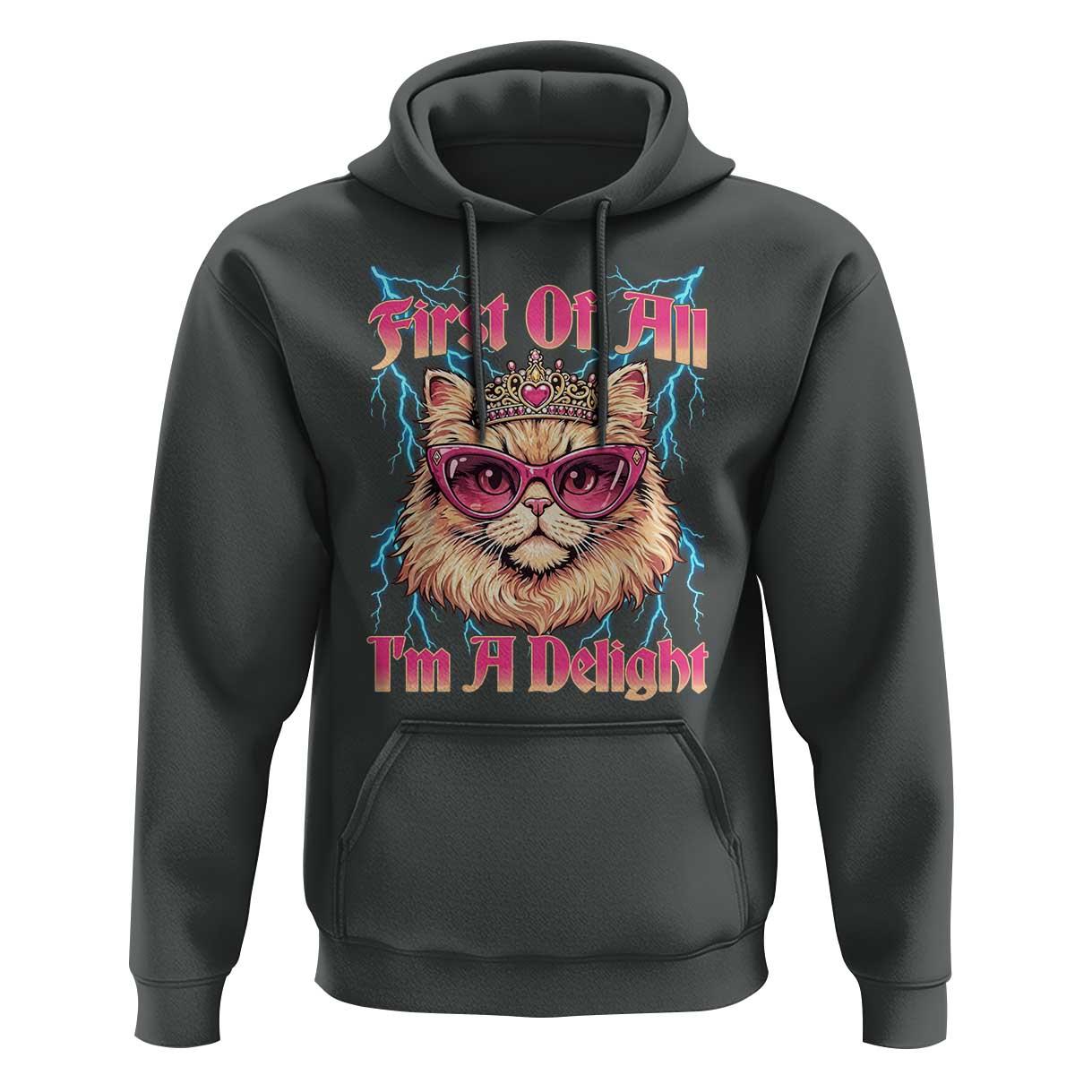 First Of All Im A Delight Hoodie Geek Princess Cat Gift