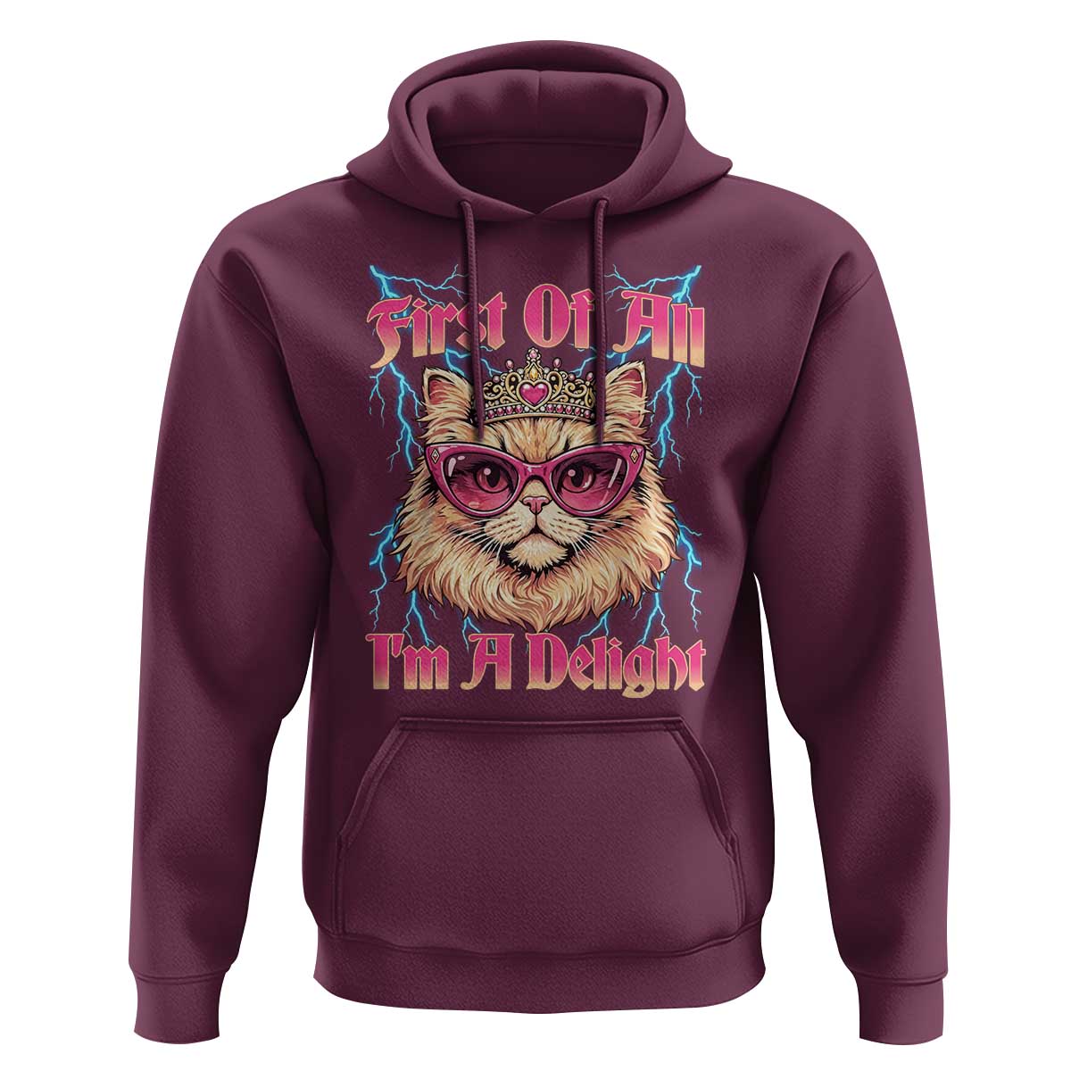 First Of All Im A Delight Hoodie Geek Princess Cat Gift