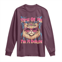 First Of All Im A Delight Long Sleeve Shirt Geek Princess Cat Gift