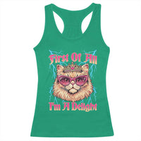 First Of All Im A Delight Racerback Tank Top Geek Princess Cat Gift