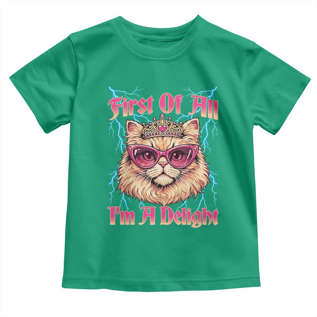 First Of All Im A Delight Toddler T Shirt Geek Princess Cat Gift