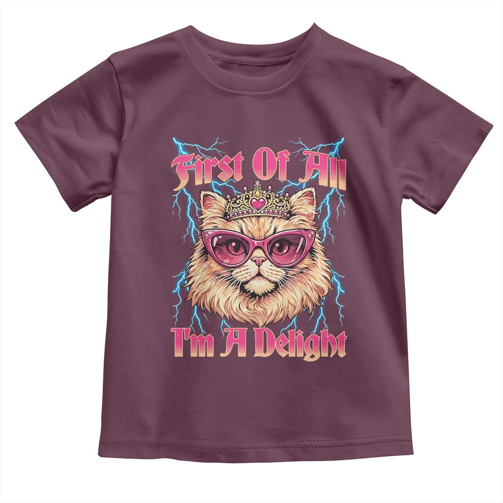 First Of All Im A Delight Toddler T Shirt Geek Princess Cat Gift