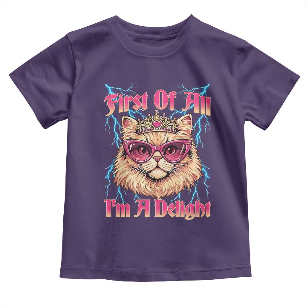 First Of All Im A Delight Toddler T Shirt Geek Princess Cat Gift