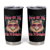 First Of All Im A Delight Tumbler Cup Geek Princess Cat Gift
