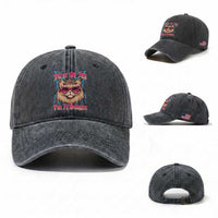 First Of All Im A Delight Washed Cotton Baseball Cap Geek Princess Cat Gift