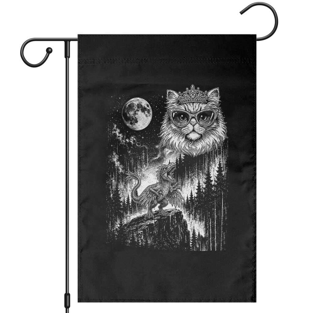 Vintage Geek Princess Cat Garden Flag Full Moon Engraving Art Gift