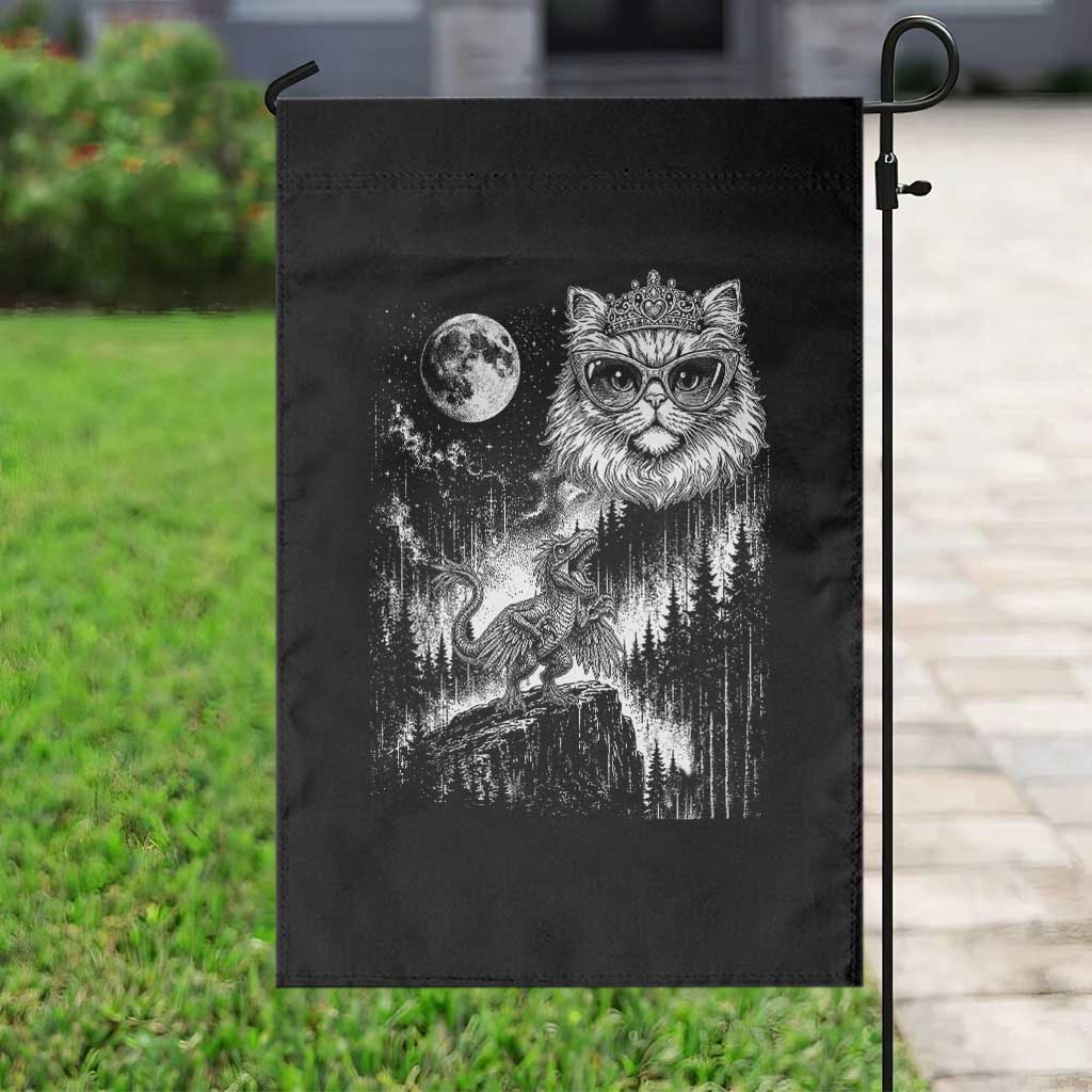 Vintage Geek Princess Cat Garden Flag Full Moon Engraving Art Gift