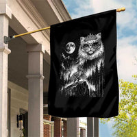 Vintage Geek Princess Cat Garden Flag Full Moon Engraving Art Gift