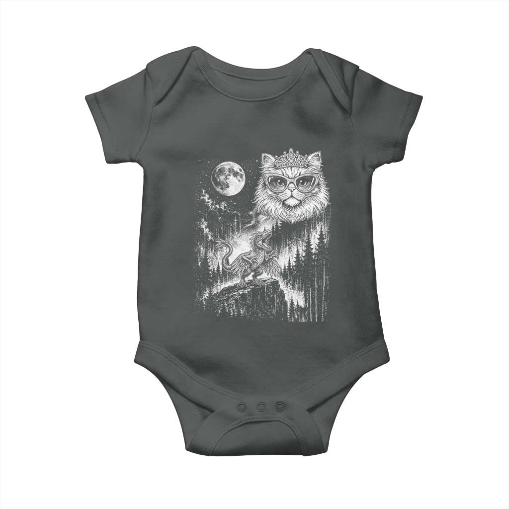 Vintage Geek Princess Cat Baby Onesie Full Moon Engraving Art Gift