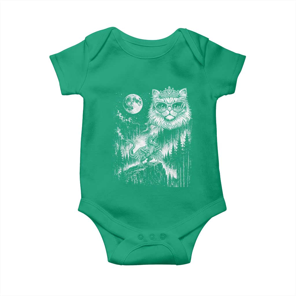Vintage Geek Princess Cat Baby Onesie Full Moon Engraving Art Gift