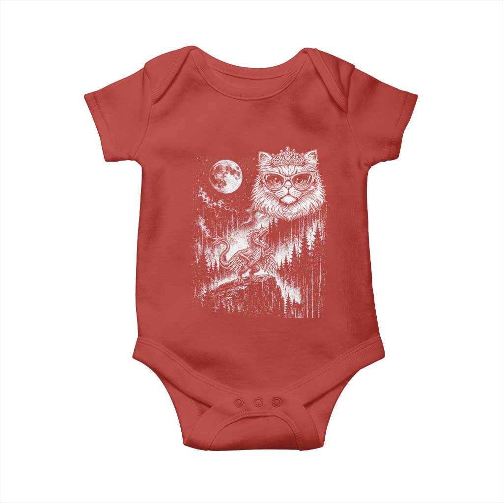 Vintage Geek Princess Cat Baby Onesie Full Moon Engraving Art Gift