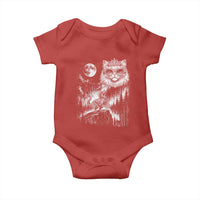 Vintage Geek Princess Cat Baby Onesie Full Moon Engraving Art Gift
