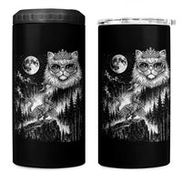 Vintage Geek Princess Cat 4 in 1 Can Cooler Tumbler Full Moon Engraving Art Gift