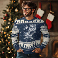 Vintage Geek Princess Cat Ugly Christmas Sweater Full Moon Engraving Art Gift