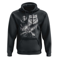 Vintage Geek Princess Cat Hoodie Full Moon Engraving Art Gift