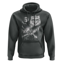Vintage Geek Princess Cat Hoodie Full Moon Engraving Art Gift