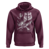 Vintage Geek Princess Cat Hoodie Full Moon Engraving Art Gift