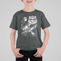 Vintage Geek Princess Cat T Shirt For Kid Full Moon Engraving Art Gift
