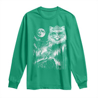 Vintage Geek Princess Cat Long Sleeve Shirt Full Moon Engraving Art Gift