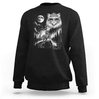 Vintage Geek Princess Cat Sweatshirt Full Moon Engraving Art Gift