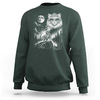 Vintage Geek Princess Cat Sweatshirt Full Moon Engraving Art Gift