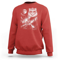 Vintage Geek Princess Cat Sweatshirt Full Moon Engraving Art Gift