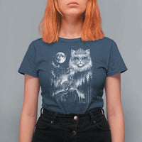 Vintage Geek Princess Cat T Shirt For Women Full Moon Engraving Art Gift