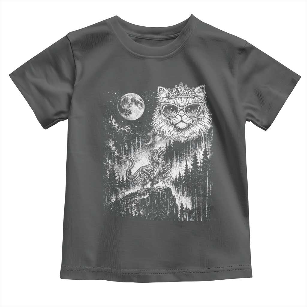 Vintage Geek Princess Cat Toddler T Shirt Full Moon Engraving Art Gift