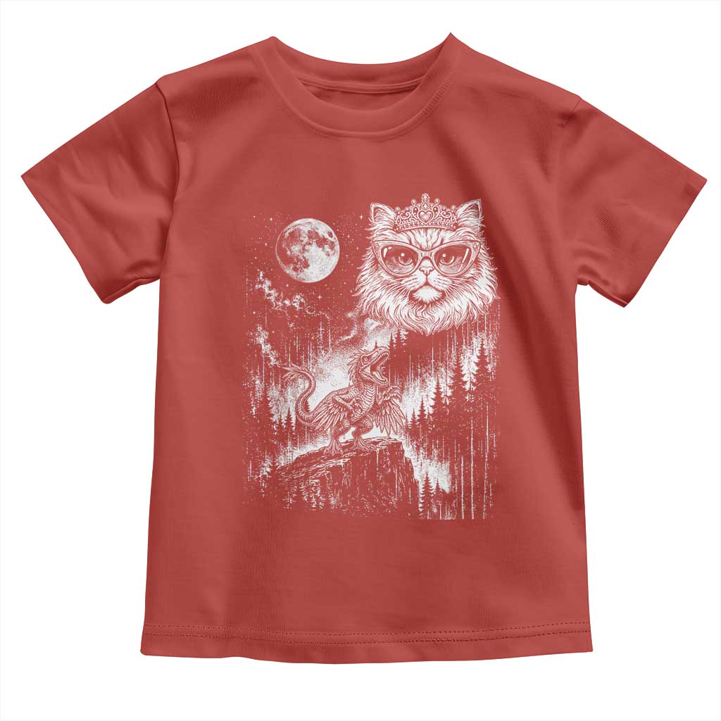 Vintage Geek Princess Cat Toddler T Shirt Full Moon Engraving Art Gift