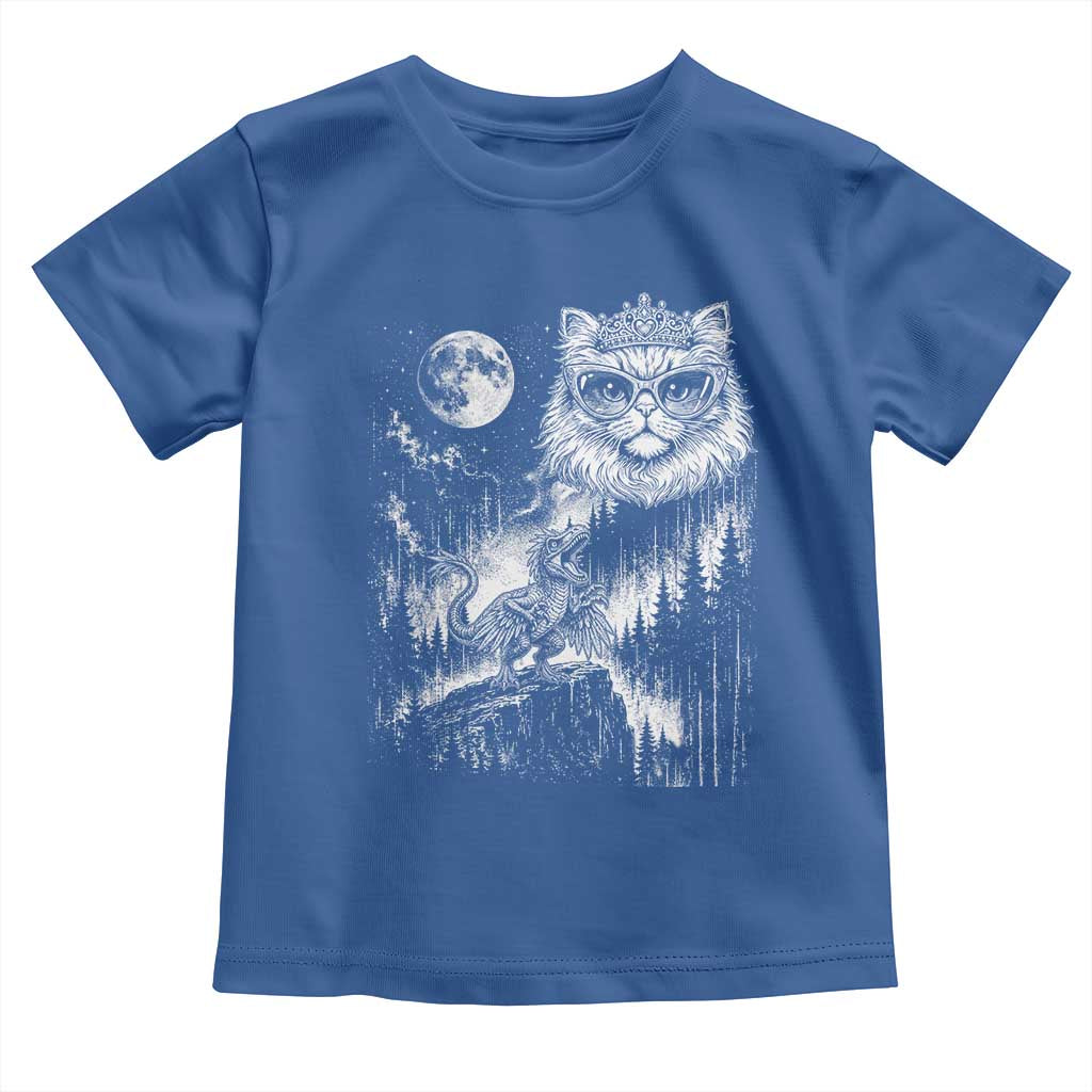 Vintage Geek Princess Cat Toddler T Shirt Full Moon Engraving Art Gift
