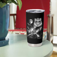 Vintage Geek Princess Cat Tumbler Cup Full Moon Engraving Art Gift