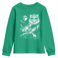 Vintage Geek Princess Cat Youth Sweatshirt Full Moon Engraving Art Gift