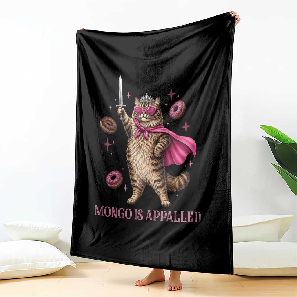 Cute Warrior Princess Cat With Sword Throw Blanket Fantasy Reader Gift