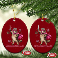 Cute Warrior Princess Cat With Sword Ceramic Ornament Fantasy Reader Gift