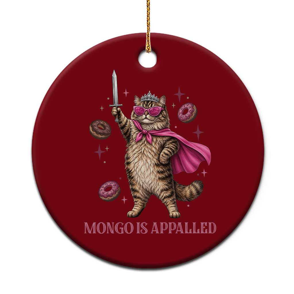 Cute Warrior Princess Cat With Sword Ceramic Ornament Fantasy Reader Gift