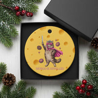 Cute Warrior Princess Cat With Sword Ceramic Ornament Fantasy Reader Gift