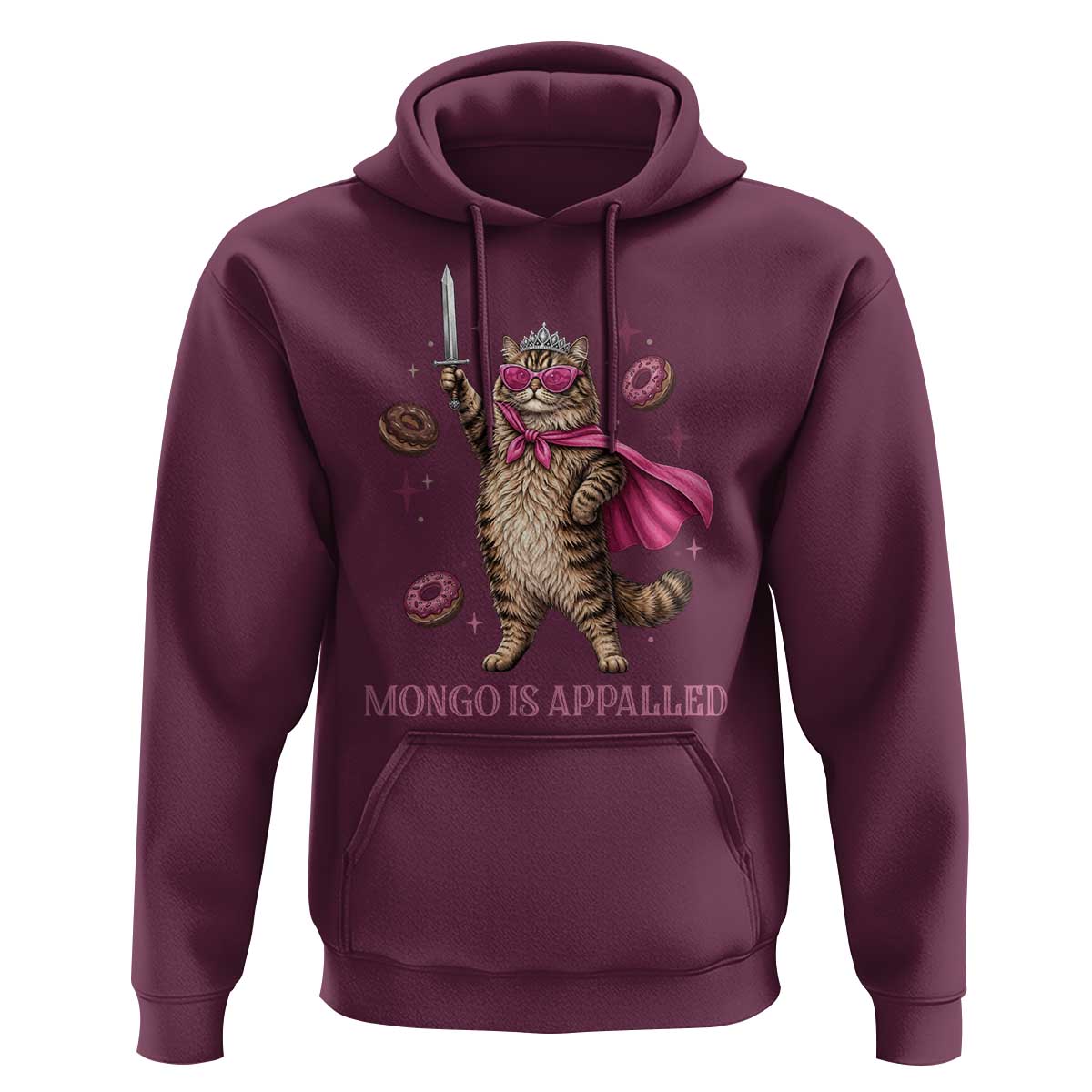Cute Warrior Princess Cat With Sword Hoodie Fantasy Reader Gift