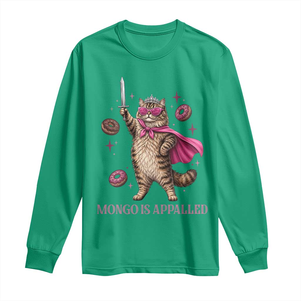Cute Warrior Princess Cat With Sword Long Sleeve Shirt Fantasy Reader Gift