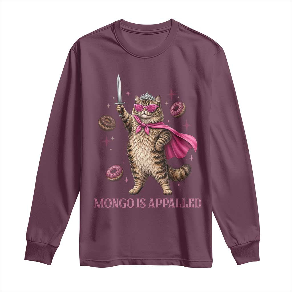 Cute Warrior Princess Cat With Sword Long Sleeve Shirt Fantasy Reader Gift