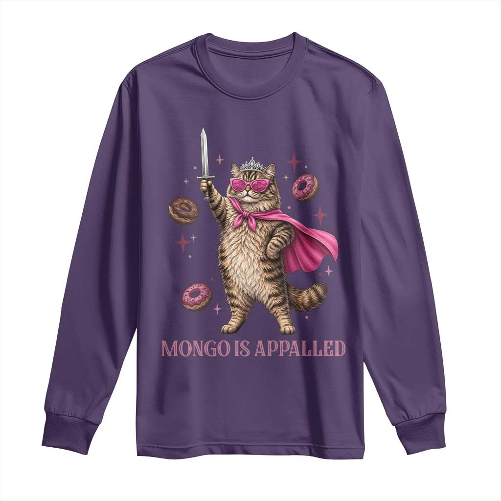 Cute Warrior Princess Cat With Sword Long Sleeve Shirt Fantasy Reader Gift