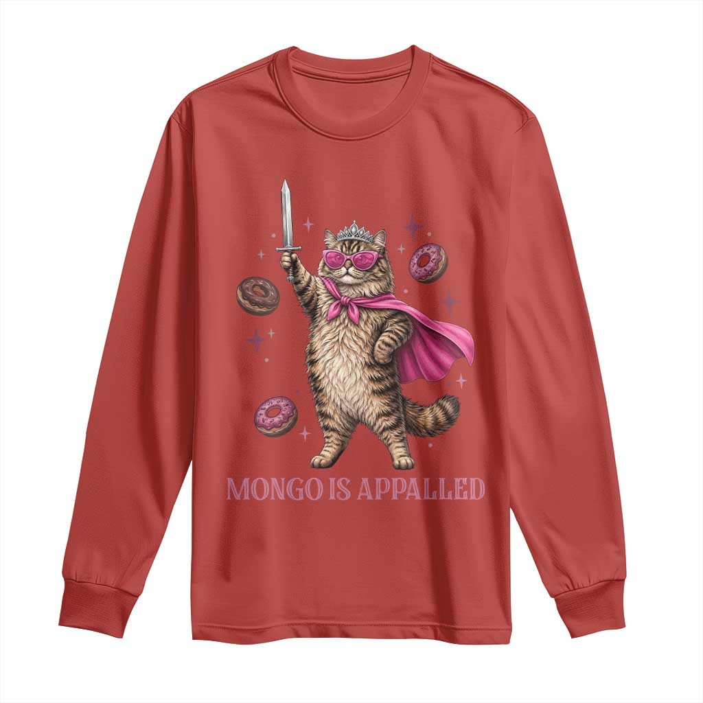 Cute Warrior Princess Cat With Sword Long Sleeve Shirt Fantasy Reader Gift