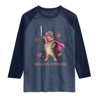 Cute Warrior Princess Cat With Sword Raglan Shirt Fantasy Reader Gift